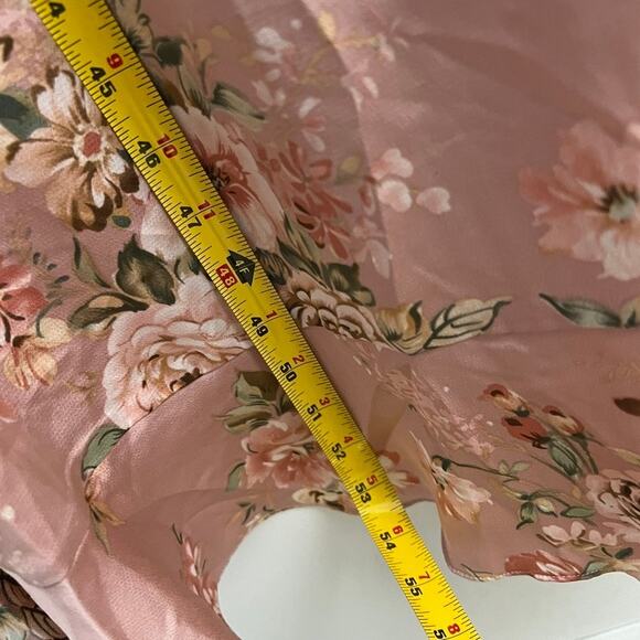 Dress Forum Los Angeles Pink Floral Faux Wrap Dress Size Small NEW - Picture 5 of 10